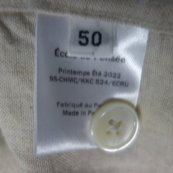 Ecole de Pensee Size 50 Button Down Made in Portugal Short Sleeve Shirt - Picture 10 of 13